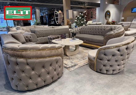 BRUKSEL CAPPUCINO SOFA SET 3+3+1