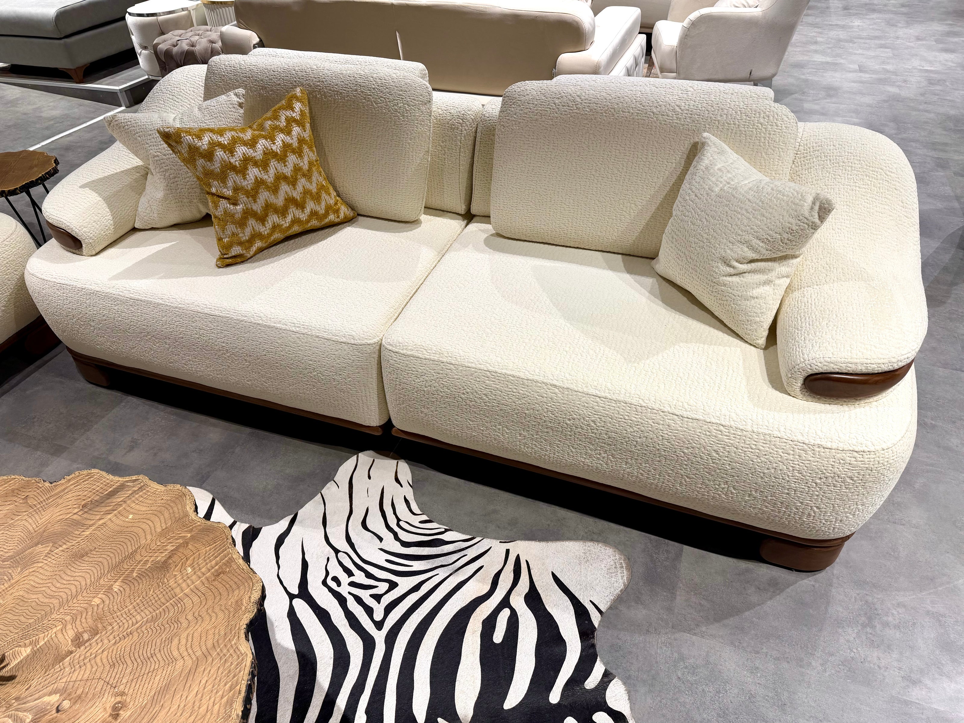 SILVER Sofa set 4+3+1
