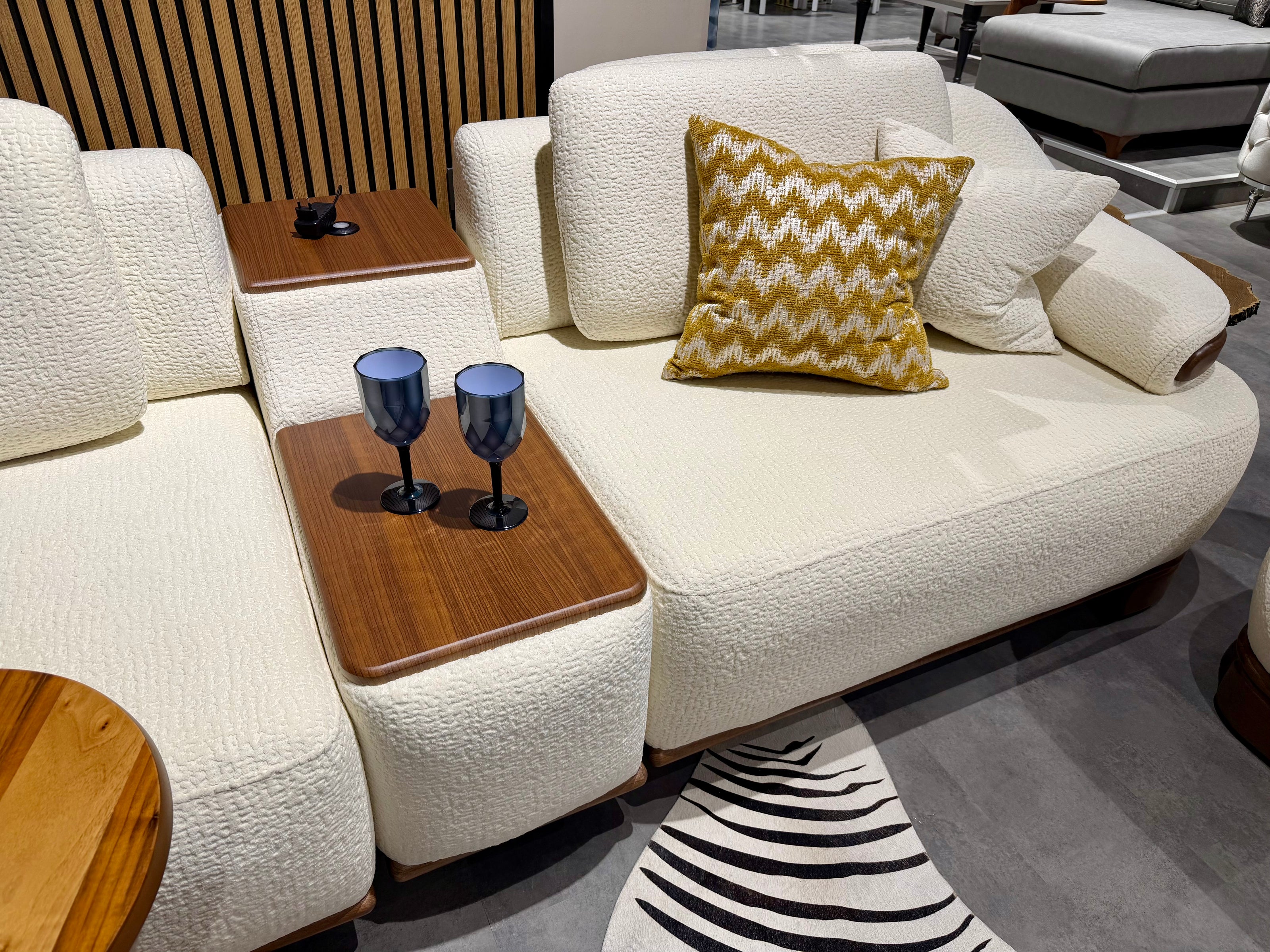 SILVER Sofa set 4+3+1