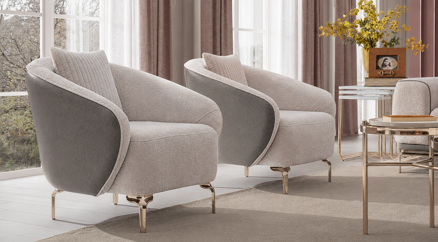 BRONZA Sofa set 3+3+1