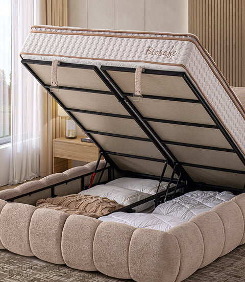 BIOSAFE BED + BIOSAFE MATTRESS with side Lamps and phone charge