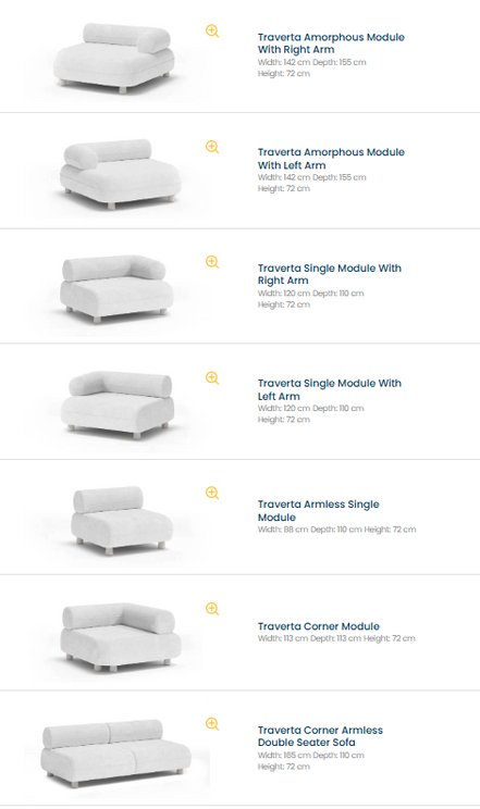 TRAVERTA Ъглов диван