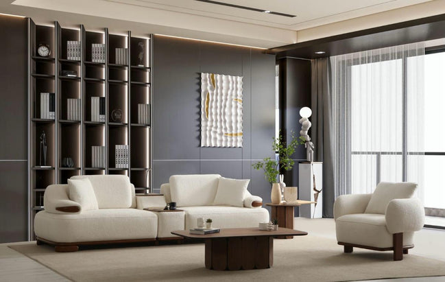 SILVER Sofa set 4+3+1