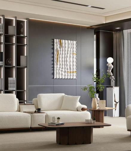 SILVER Sofa set 4+3+1