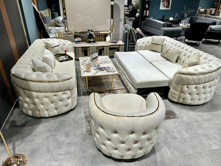 Холова гарнитура BRUKSEL 3+3+1 - КРЕМАВО