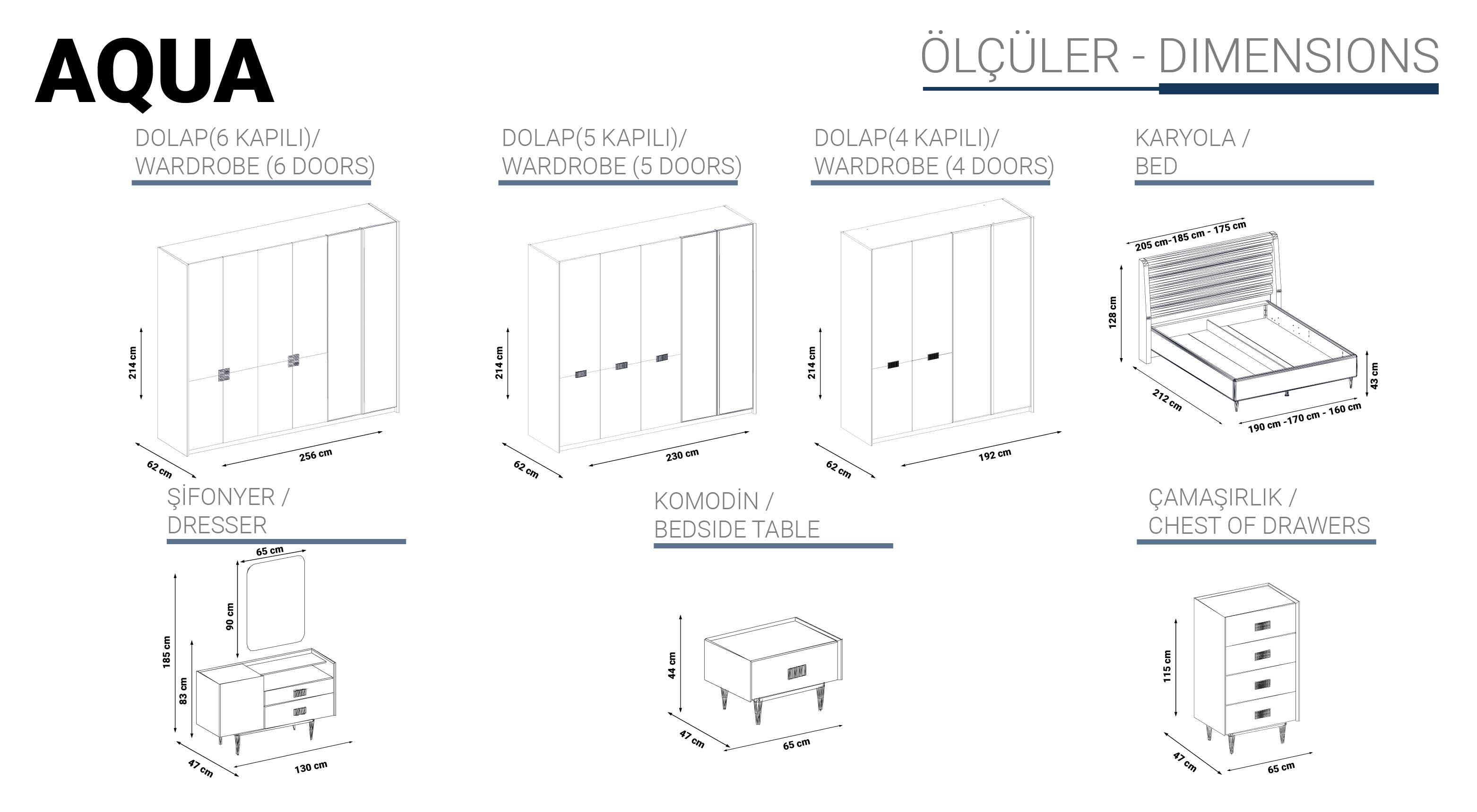 AQUA Спален комплект