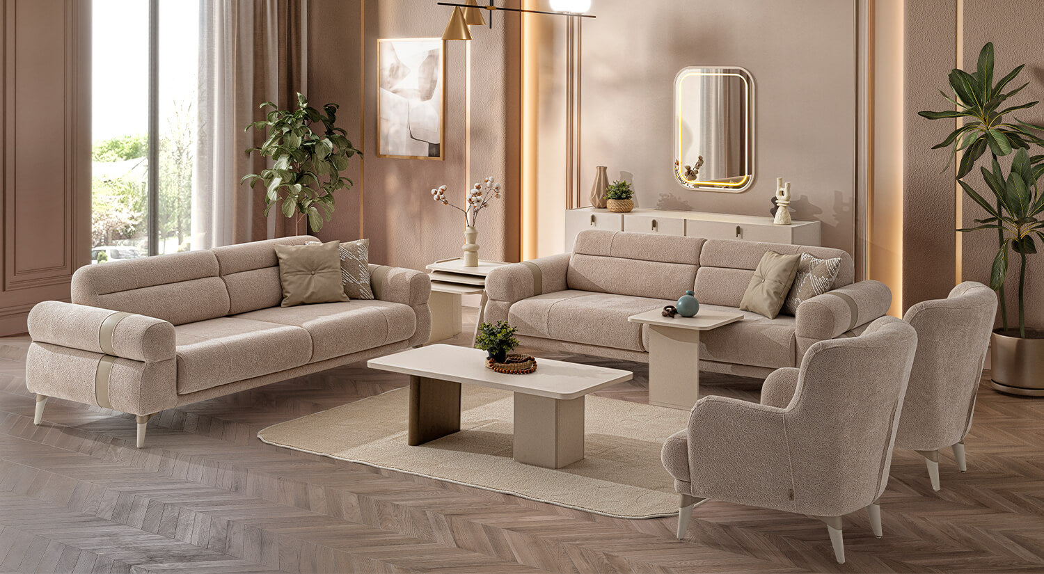 ATLAS Sofa set 3+3+1