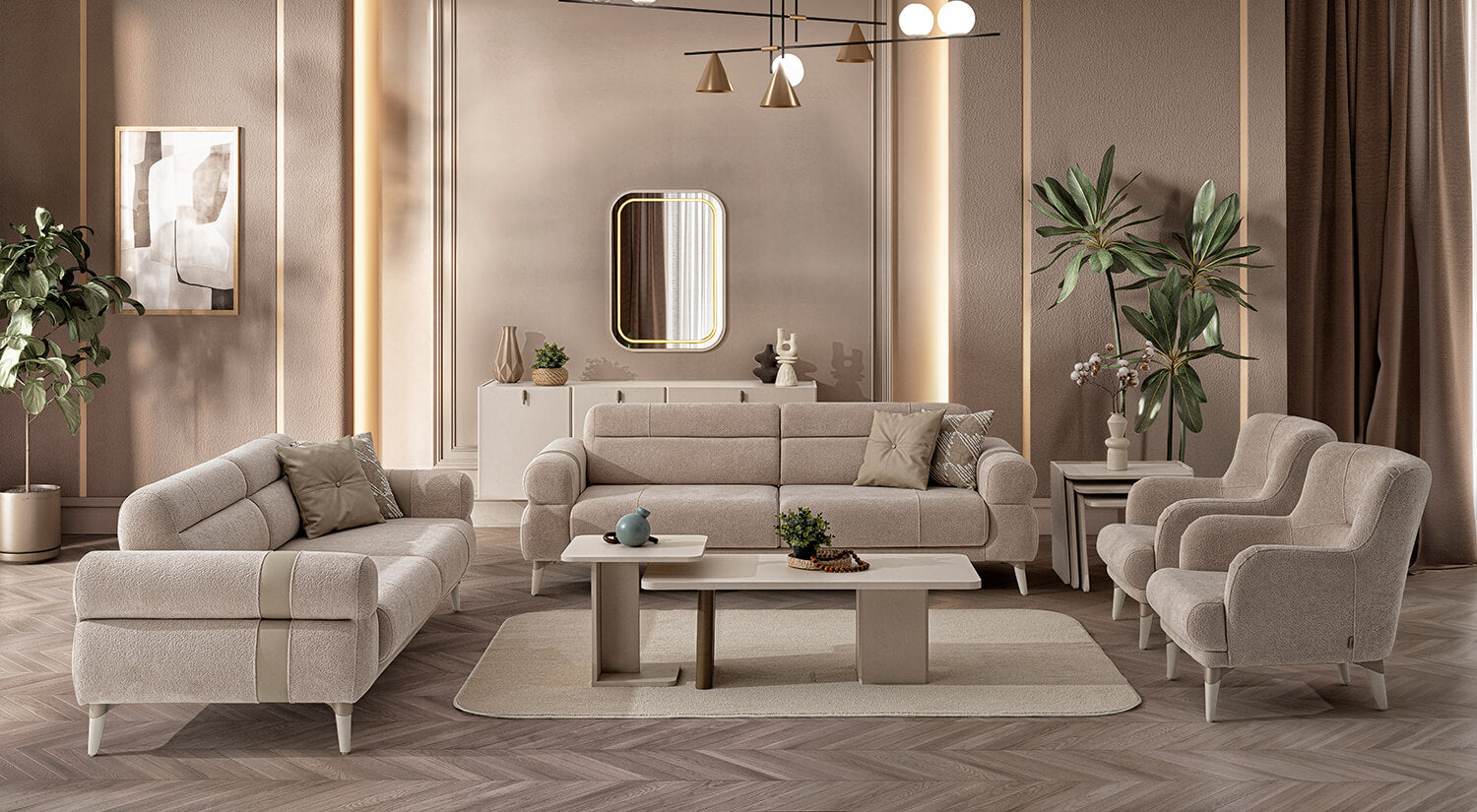 ATLAS Sofa set 3+3+1