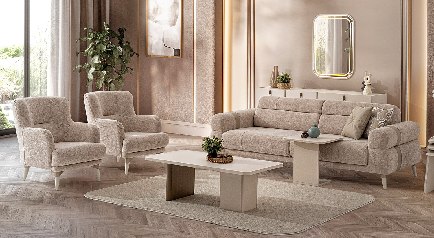ATLAS Sofa set 3+3+1