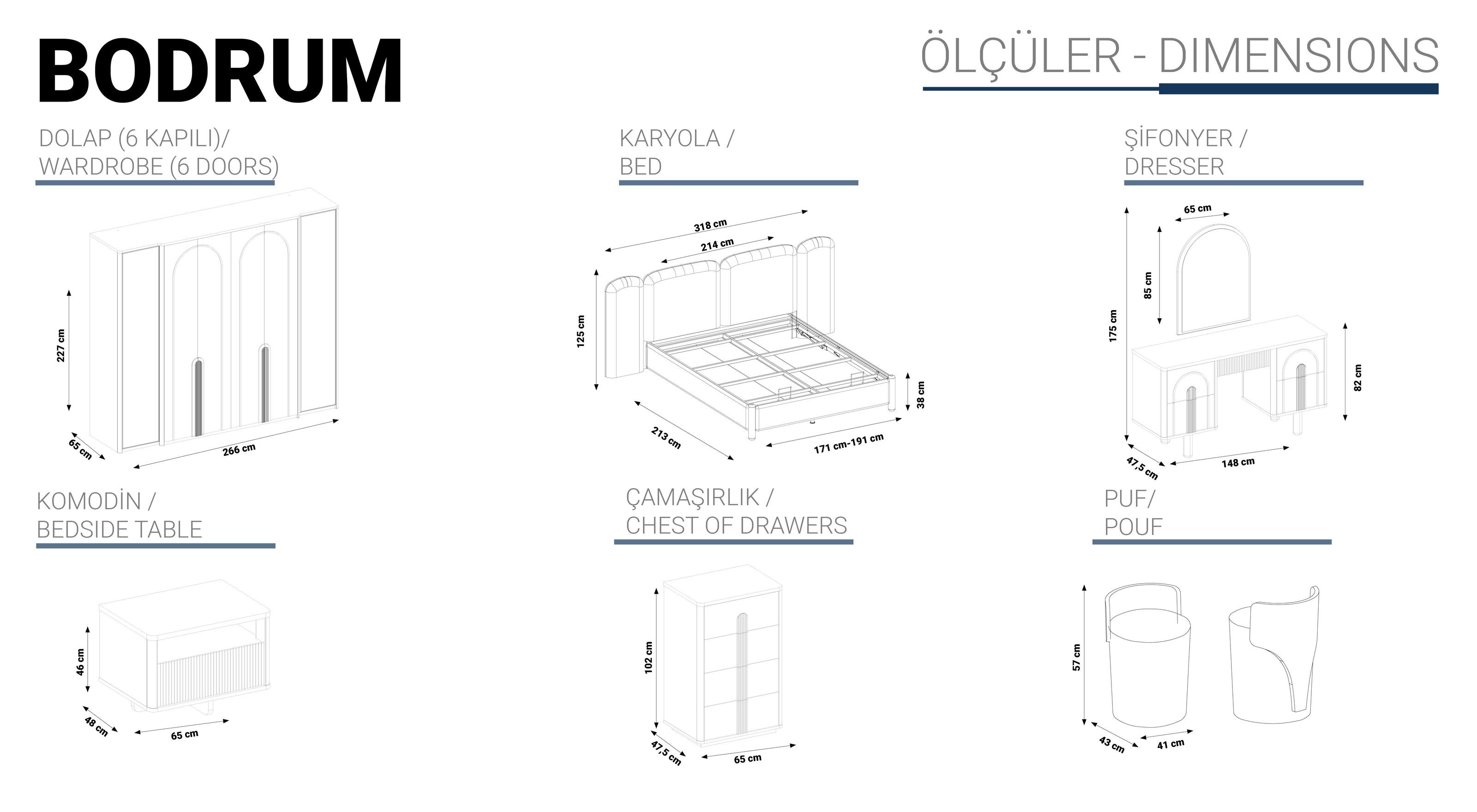 BODRUM Спален комплект