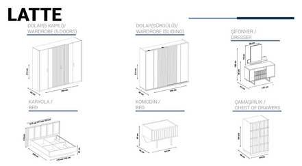 LATTE Спален комплект
