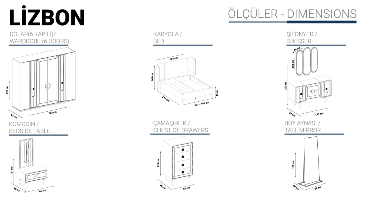 LIZBON Спален комплект 