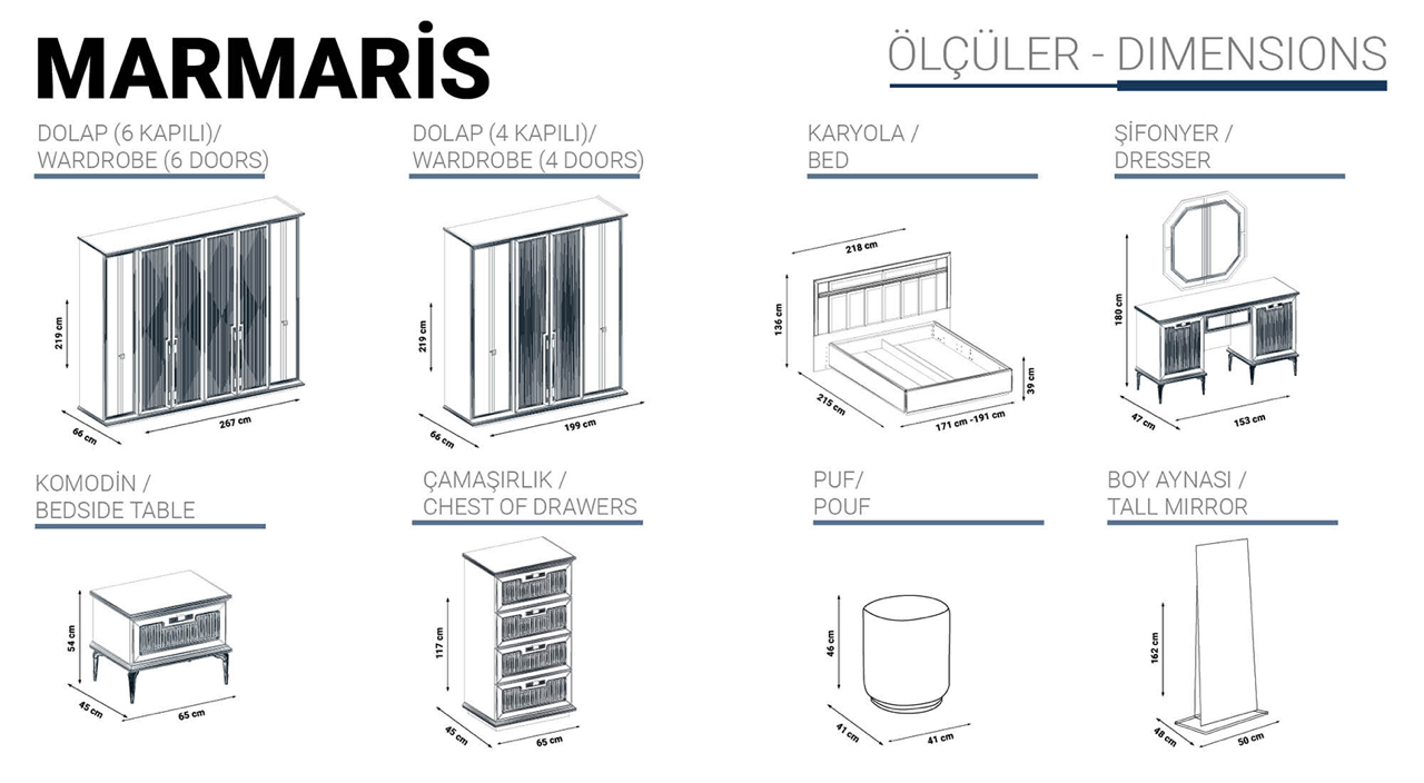 MARMARIS Спален комплект