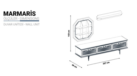 MARMARIS ТВ ШКАФ